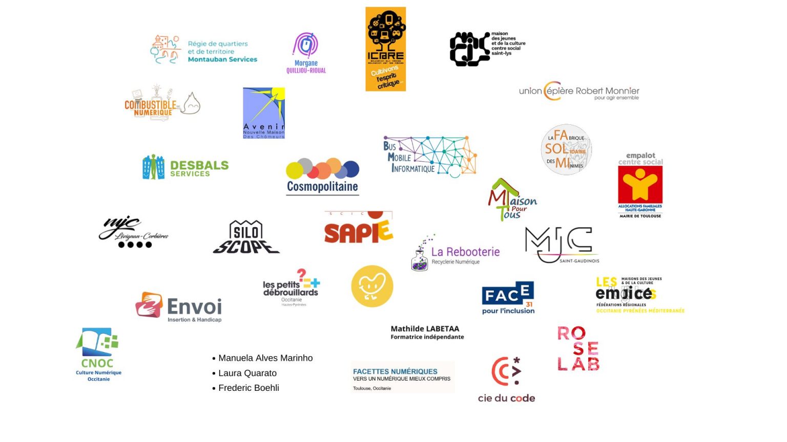 logos des 26 structures adhérentes